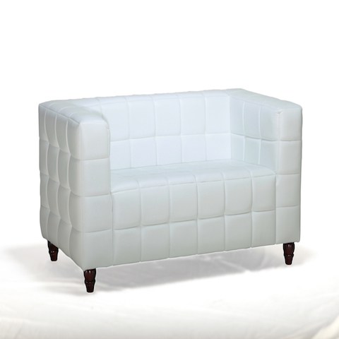 White Leather Loveseat 131679272797093257 