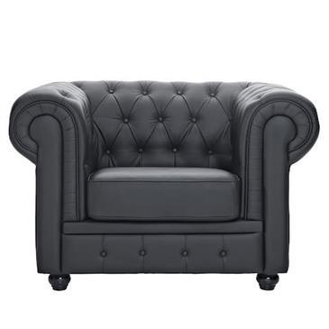 General for store1 Black Leather Armchair