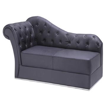 General for store1 Black Leather Rivera Lounger