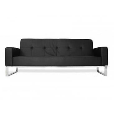 General for store1 Black Leather Sofa