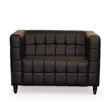General for store1 Black Leather Sofa