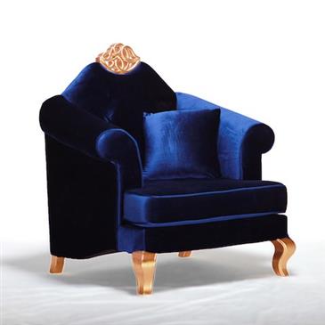 General for store1 Blue Velour Chair