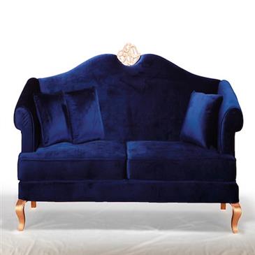 General for store1 Blue Velour Couch