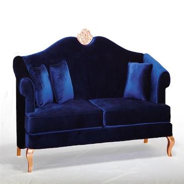 General for store1 Blue Velour Love Seat