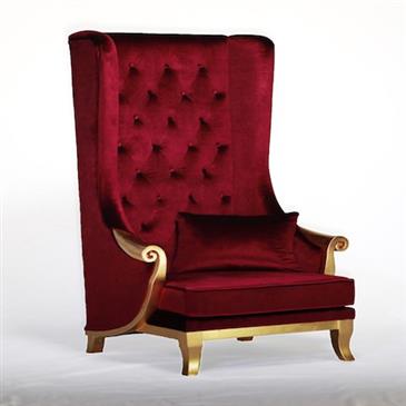 General for store1 Red/Gold Velour Armchair