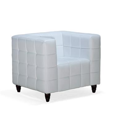 General for store1 White Leather Armchair