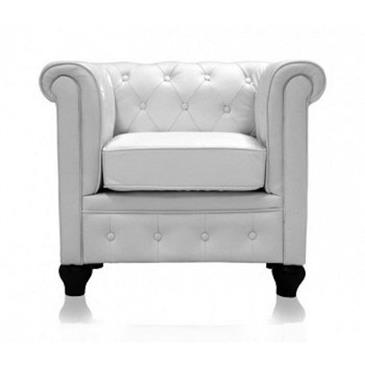 General for store1 White Leather Armchair