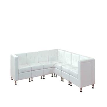General for store1 White Leather Modular Set