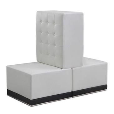 General for store1 White Leather Sectional