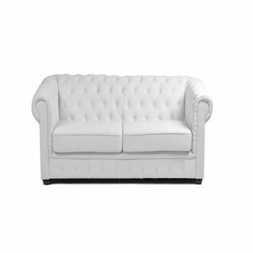 General for store1 White Leather Sofa