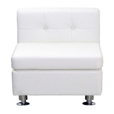 General for store1 White Modular Leather Armless