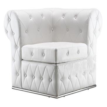 General for store1 White Tufted Leather Corner