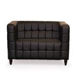 General for store1 Black Leather Loveseat