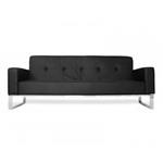 General for store1 Black Leather Sofa