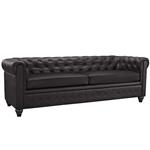 General for store1 Black Leather Sofa