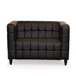 General for store1 Black Leather Sofa