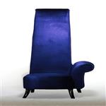 General for store1 Deep Blue Velour Armchair Left