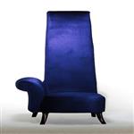 General for store1 Deep Blue Velour Armchair Right