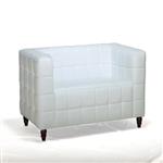 General for store1 White Leather Loveseat