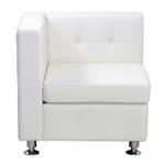 General for store1 White Leather Modular Corner