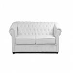 General for store1 White Leather Sofa
