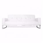 General for store1 White Leather Sofa