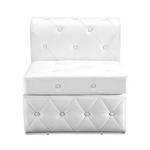 General for store1 White Tufted Leather Armless